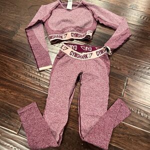 Gymshark Maroon/Pink Activewear set